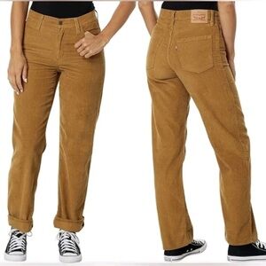 Levi's Women's '94 Baggy Cotton Mid-Rise Corduroy Pants In Dijon Color